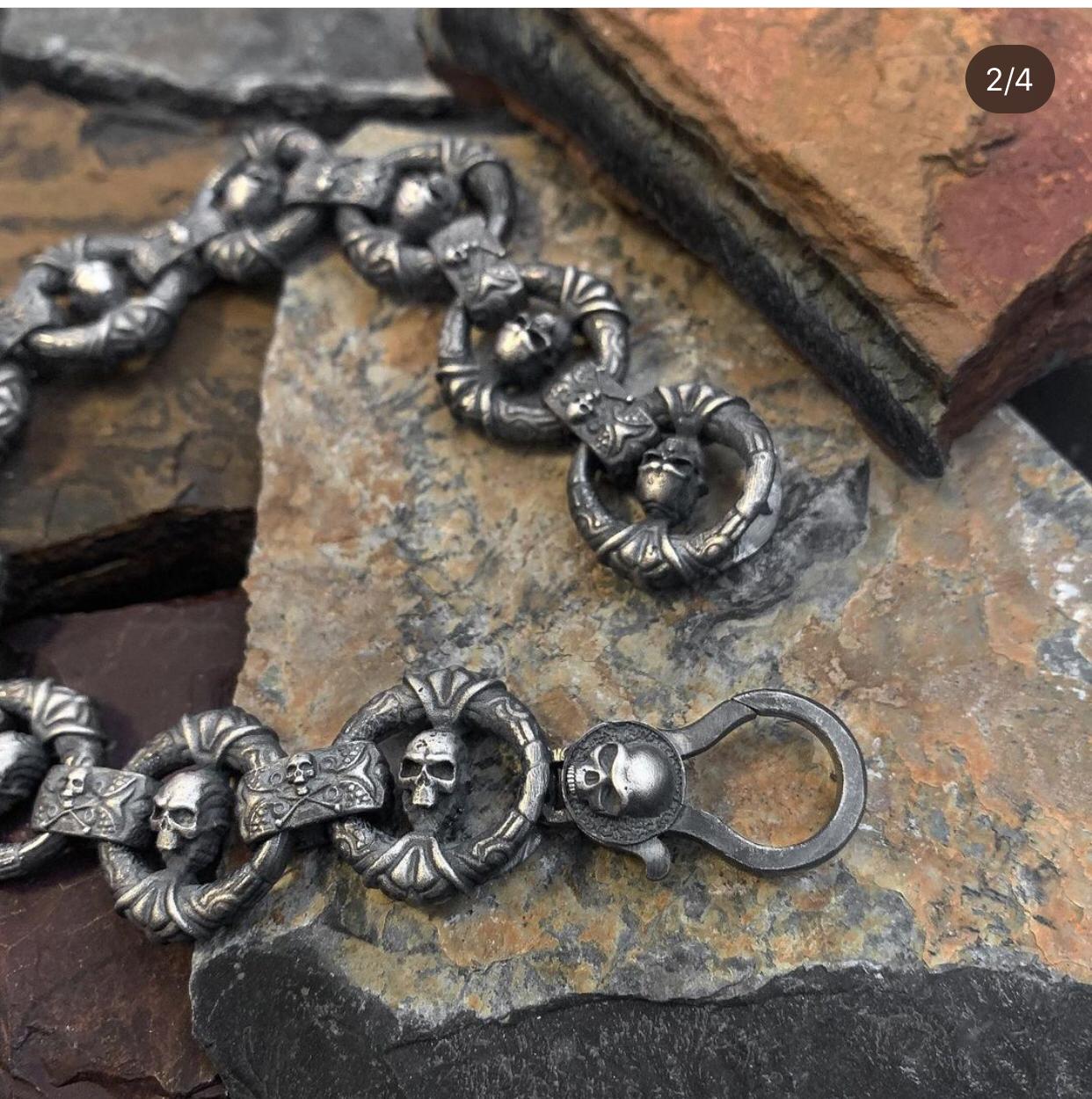 Sterling Silver Skull Bracelet