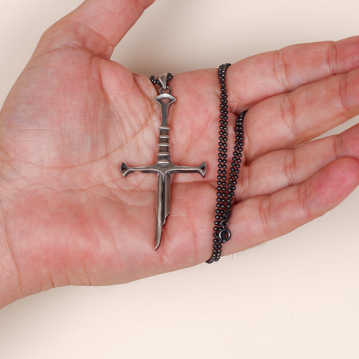 Broken Sword Sterling Silver Necklace