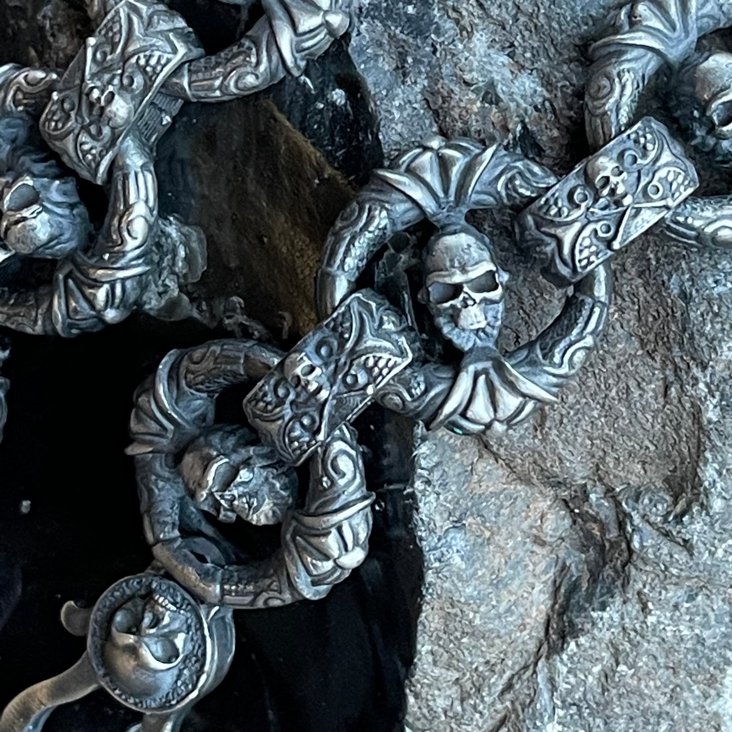 Sterling Silver Skull Bracelet