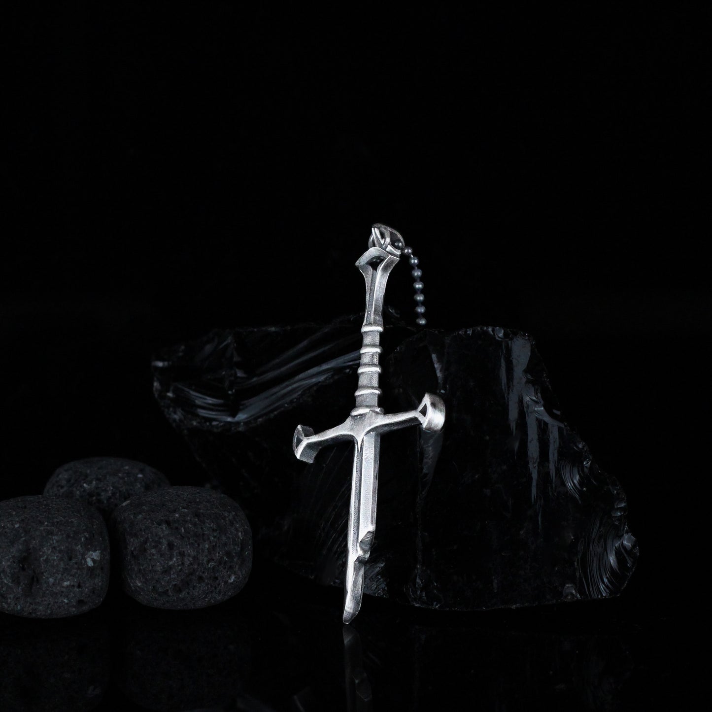 Broken Sword Sterling Silver Necklace