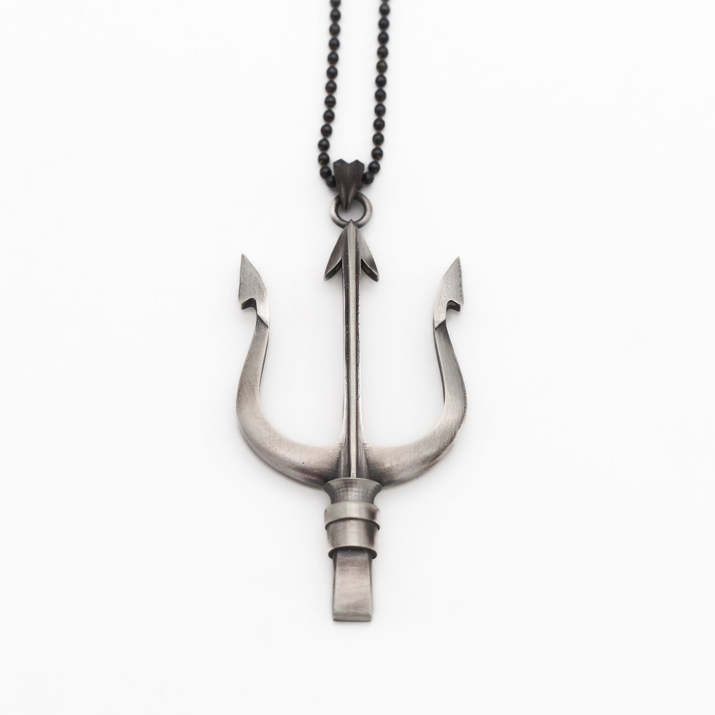 Silver Poseidon Trident Necklace