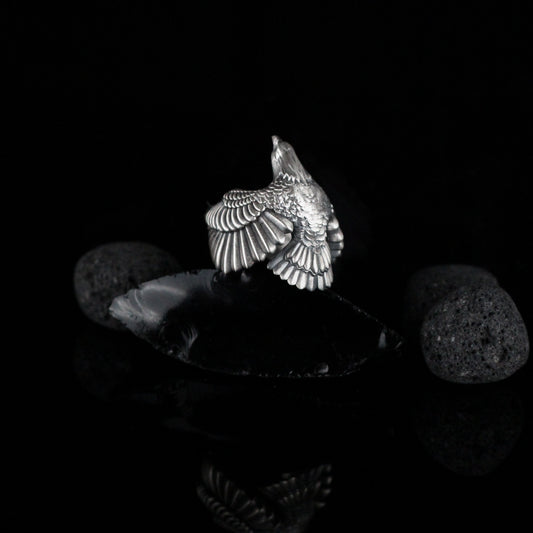 Sterling Silver Eagle Ring Adjustable