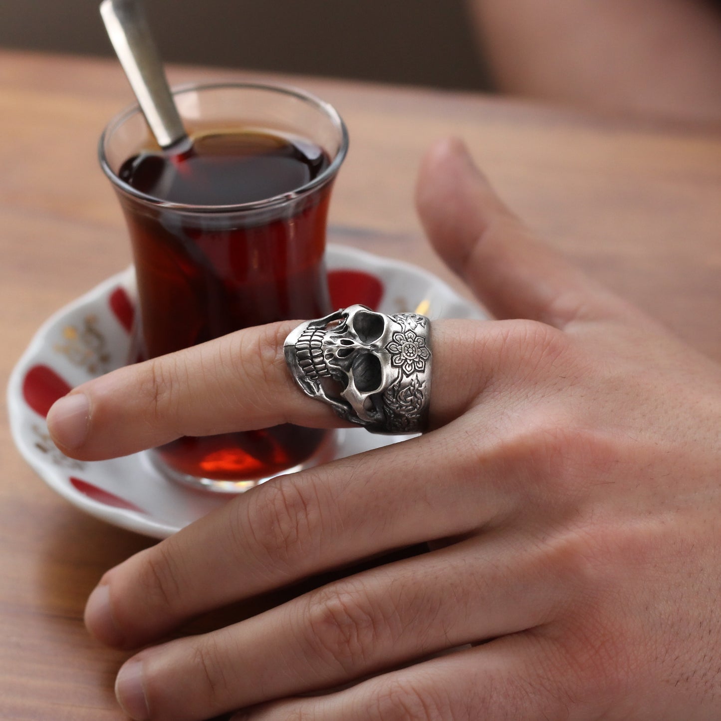 Sterling Silver Unique Skull Ring